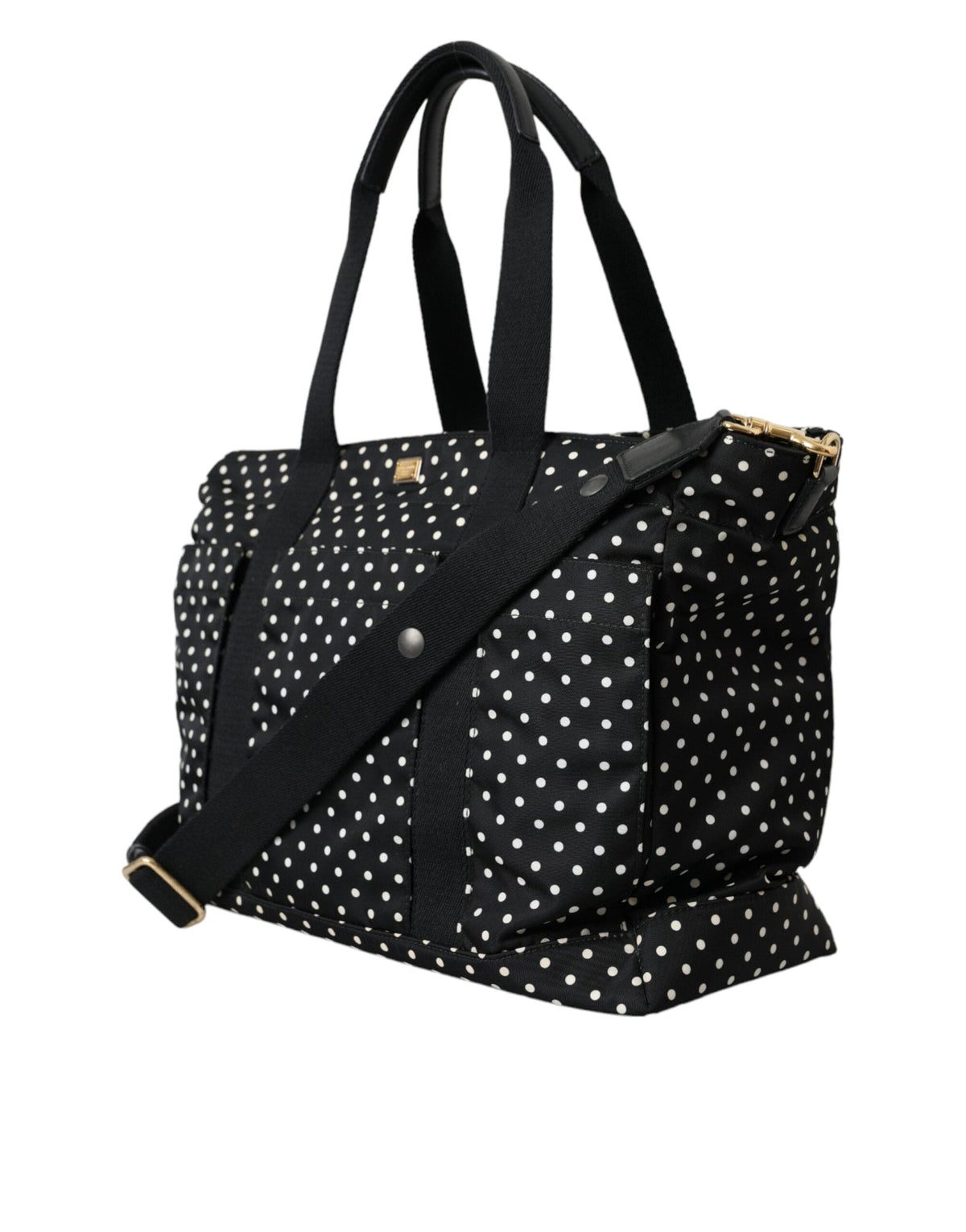 Sac de voyage pour bébé avec matelas à langer à pois noirs Dolce &amp; Gabbana