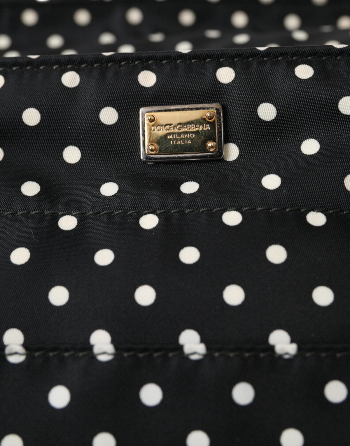 Sac de voyage pour bébé avec matelas à langer à pois noirs Dolce &amp; Gabbana