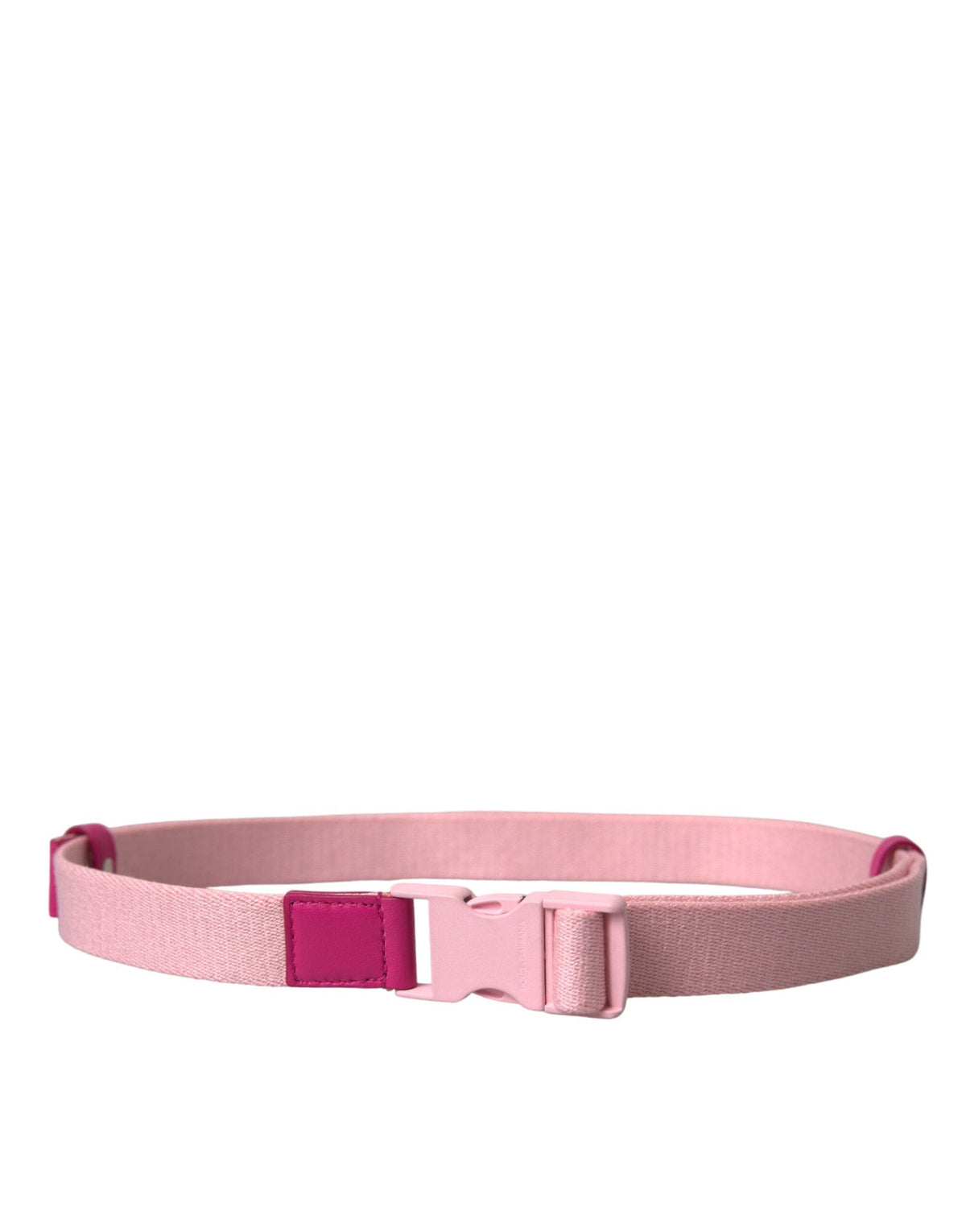 Ceinture en toile extensible rose Dolce &amp; Gabbana pour femme avec boucle en plastique