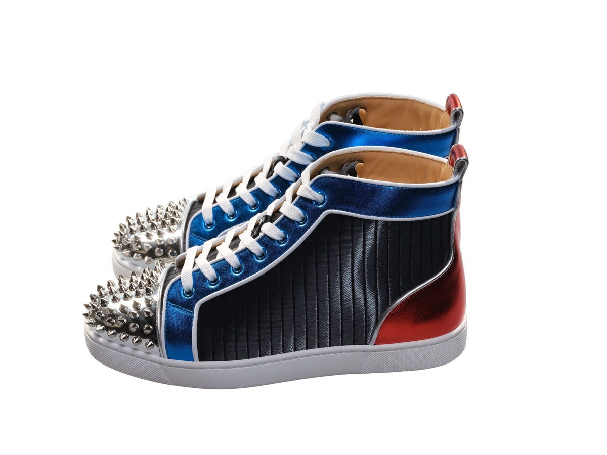 Zapatillas de deporte altas de piel multicolor Louis Spikes Orlato de Christian Louboutin