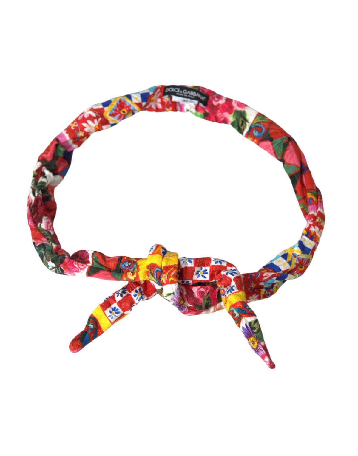 Dolce &amp; Gabbana Ceinture multicolore à imprimé Carretto