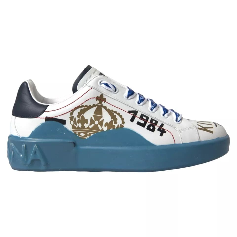 Zapatillas de deporte Portofino Melt con estampado azul y blanco de Dolce &amp; Gabbana