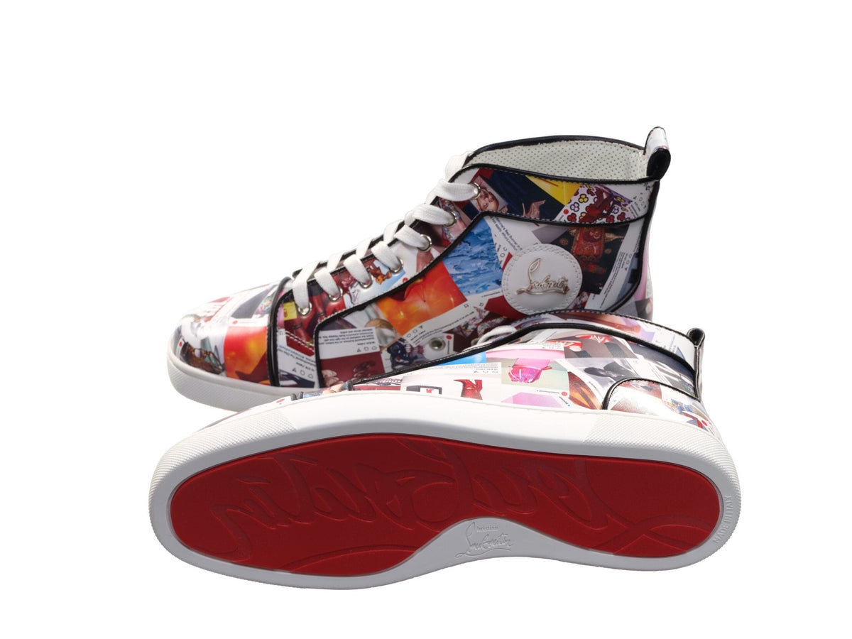 Zapatillas de deporte altas de piel con estampado Louis Orlato de Christian Louboutin