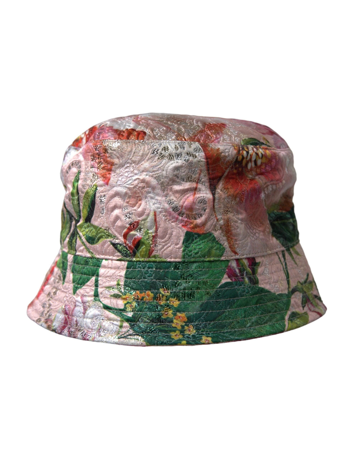 Sombrero de pescador con estampado floral multicolor de jacquard de Dolce &amp; Gabbana para hombre