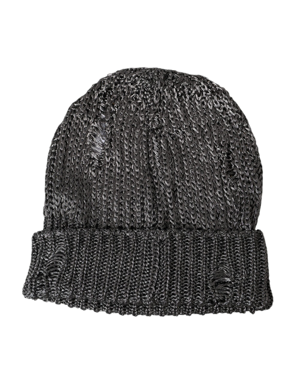 Gorro de punto de viscosa gris oscuro Dolce &amp; Gabbana para hombre