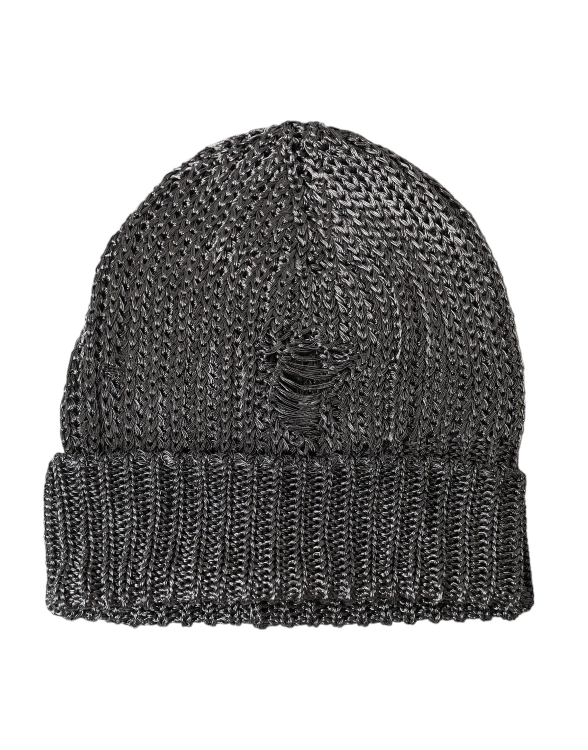 Gorro de punto de viscosa gris oscuro Dolce &amp; Gabbana para hombre