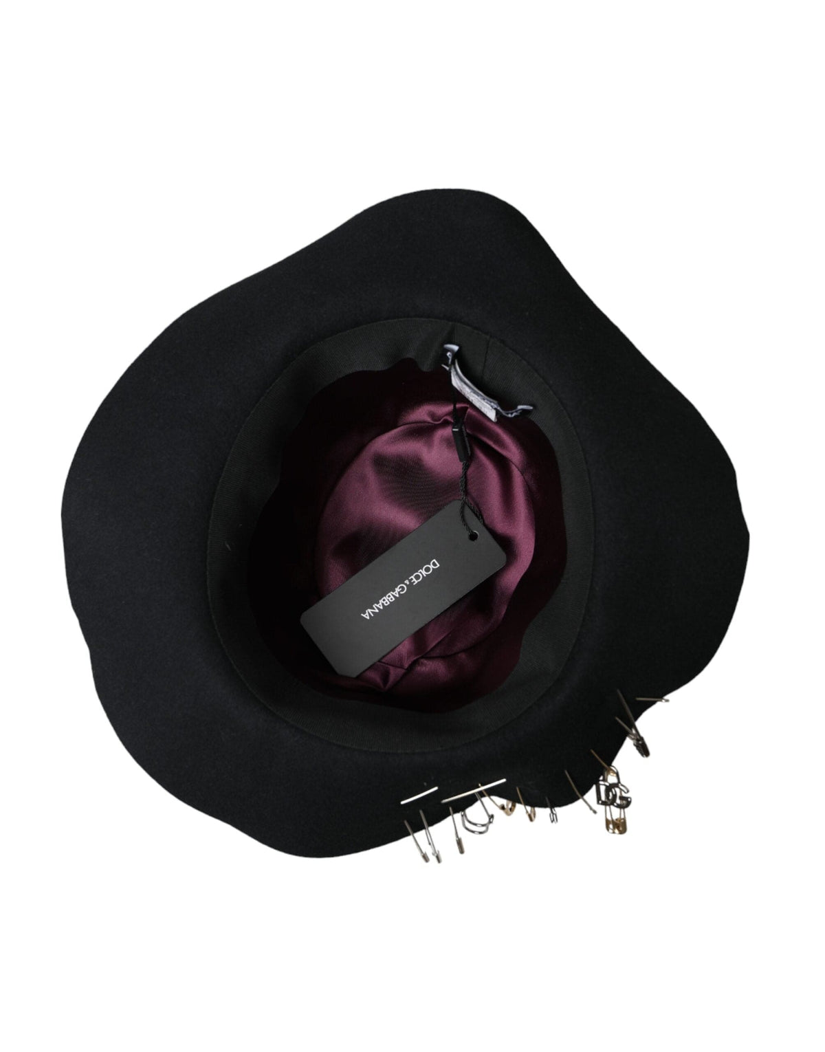 Chapeau Fedora à large bord noir Dolce &amp; Gabbana pour hommes