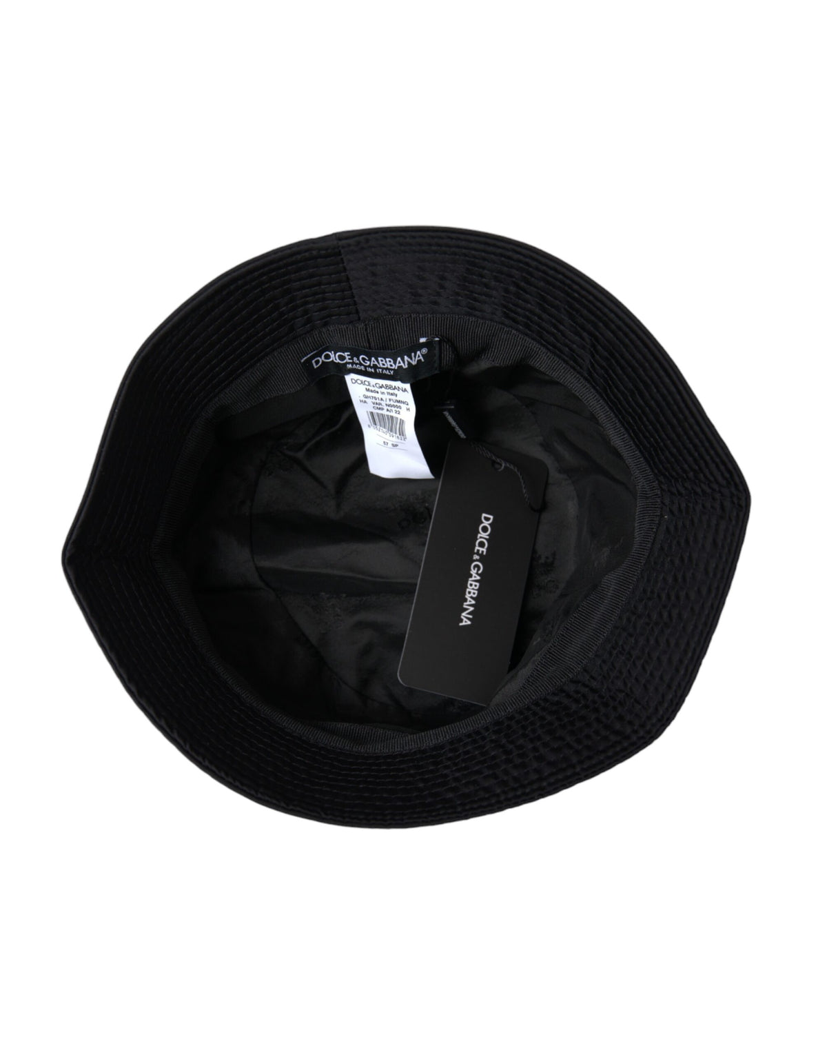 Chapeau Bob Noir à Large Bord Dolce &amp; Gabbana pour Homme