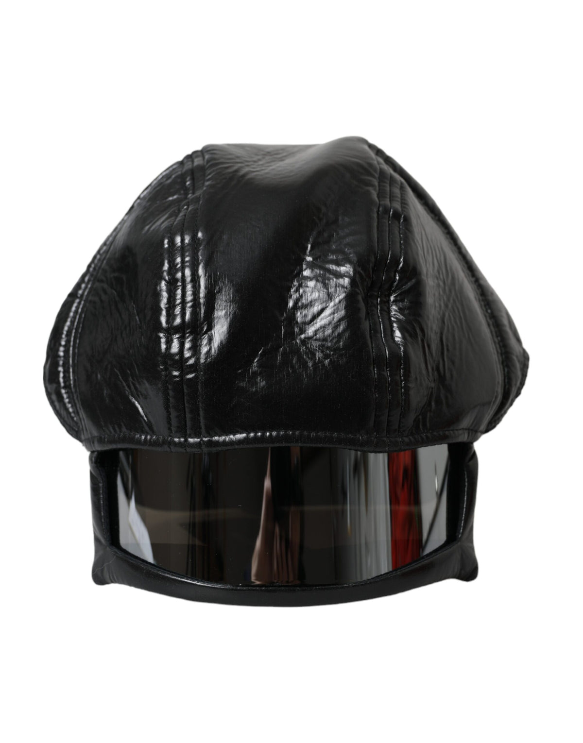 Sombrero de pescador con visera de cuero negro de Dolce &amp; Gabbana para hombre