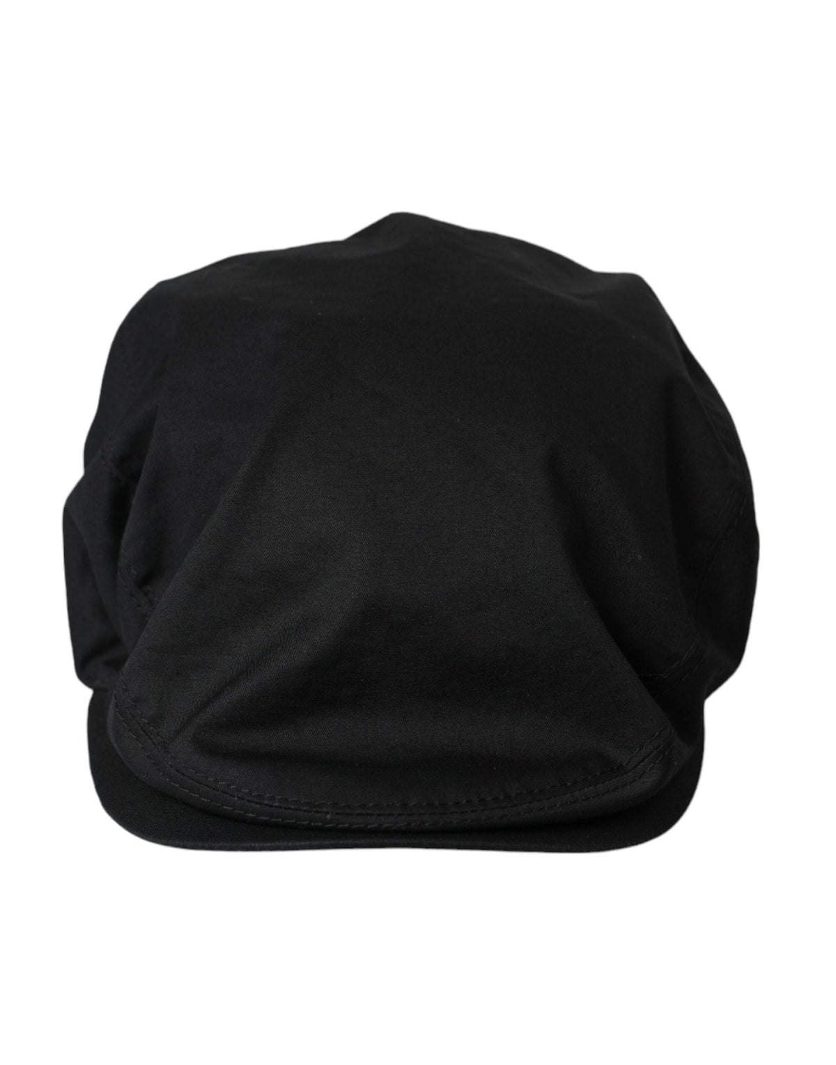 Casquette gavroche en coton mélangé noir Dolce &amp; Gabbana pour homme