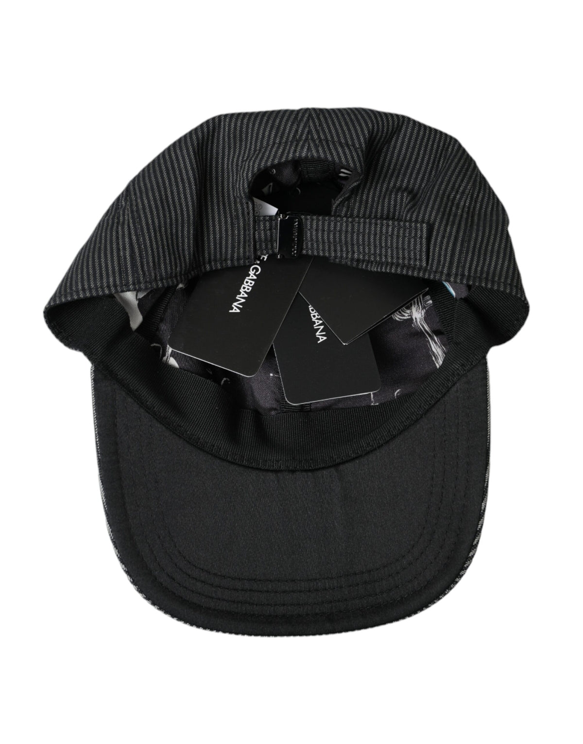 Casquette de baseball en coton noir à ornements Dolce &amp; Gabbana pour hommes