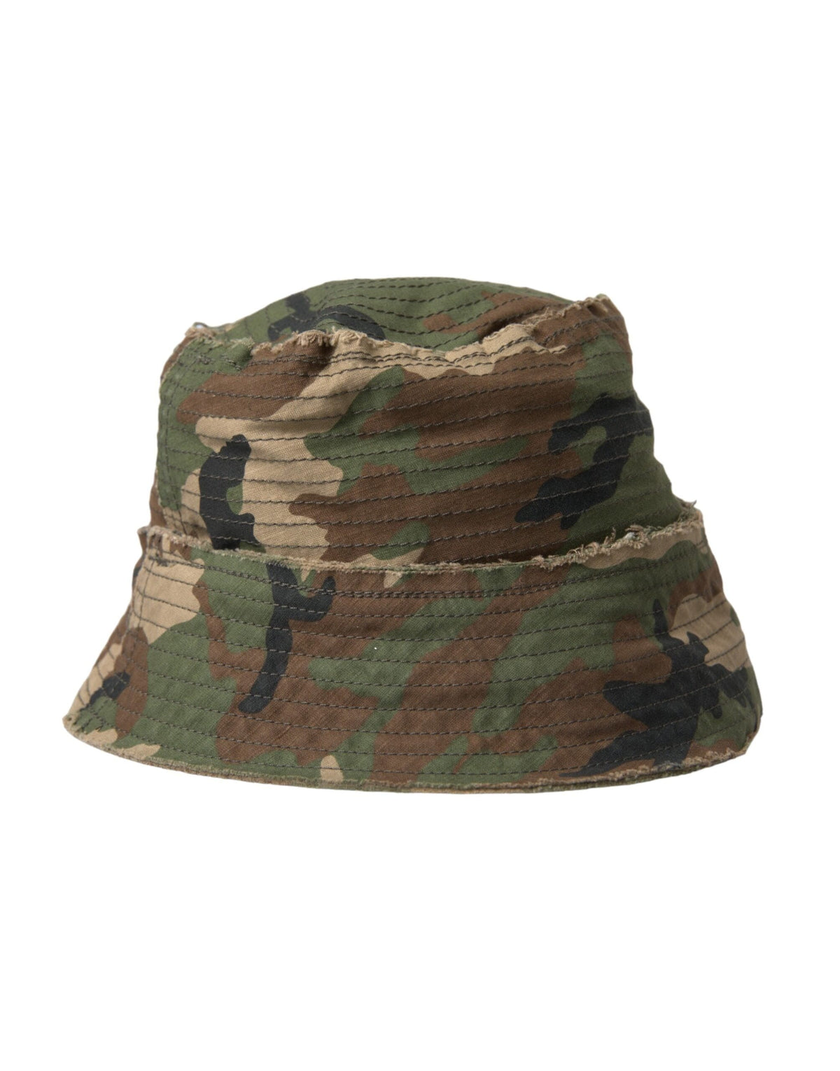 Chapeau Bob Camouflage Vert En Coton Dolce &amp; Gabbana Pour Hommes