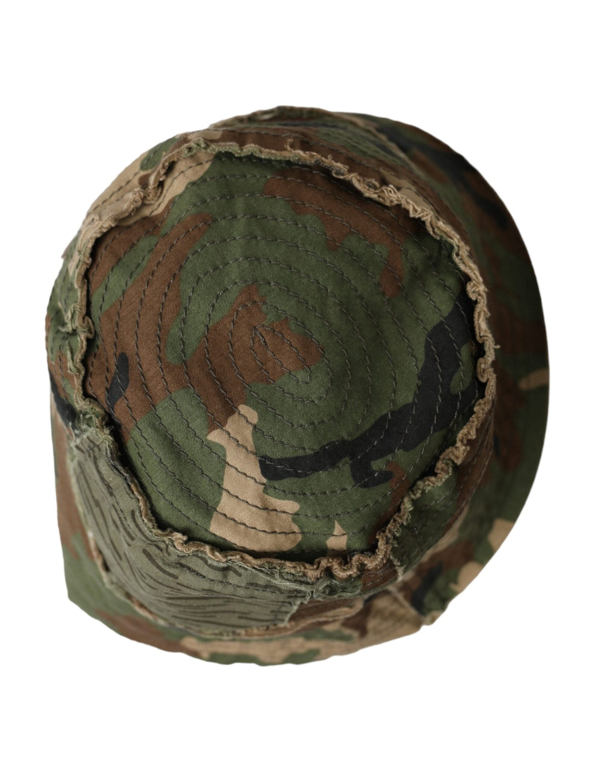 Chapeau Bob Camouflage Vert En Coton Dolce &amp; Gabbana Pour Hommes