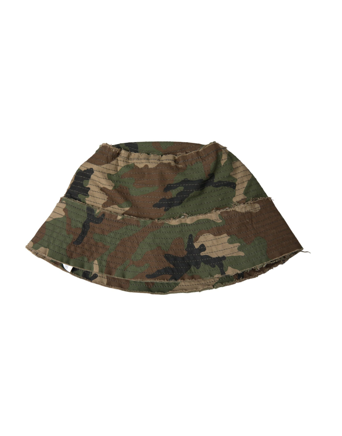 Dolce &amp; Gabbana - Gorro de pescador de algodón con estampado de camuflaje verde para hombre