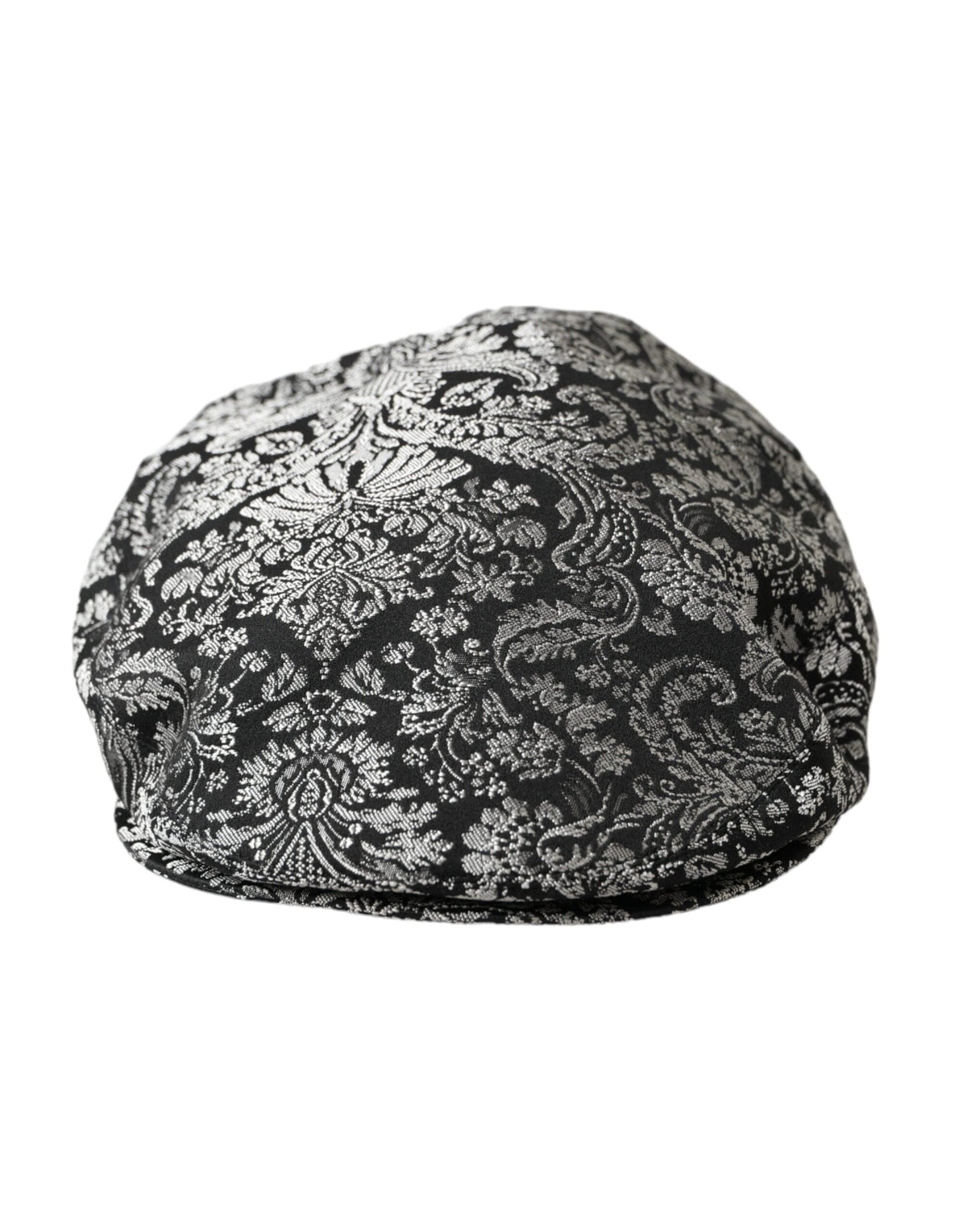 Chapeau Gavroche Dolce &amp; Gabbana en Jacquard Floral Noir et Argent pour Homme