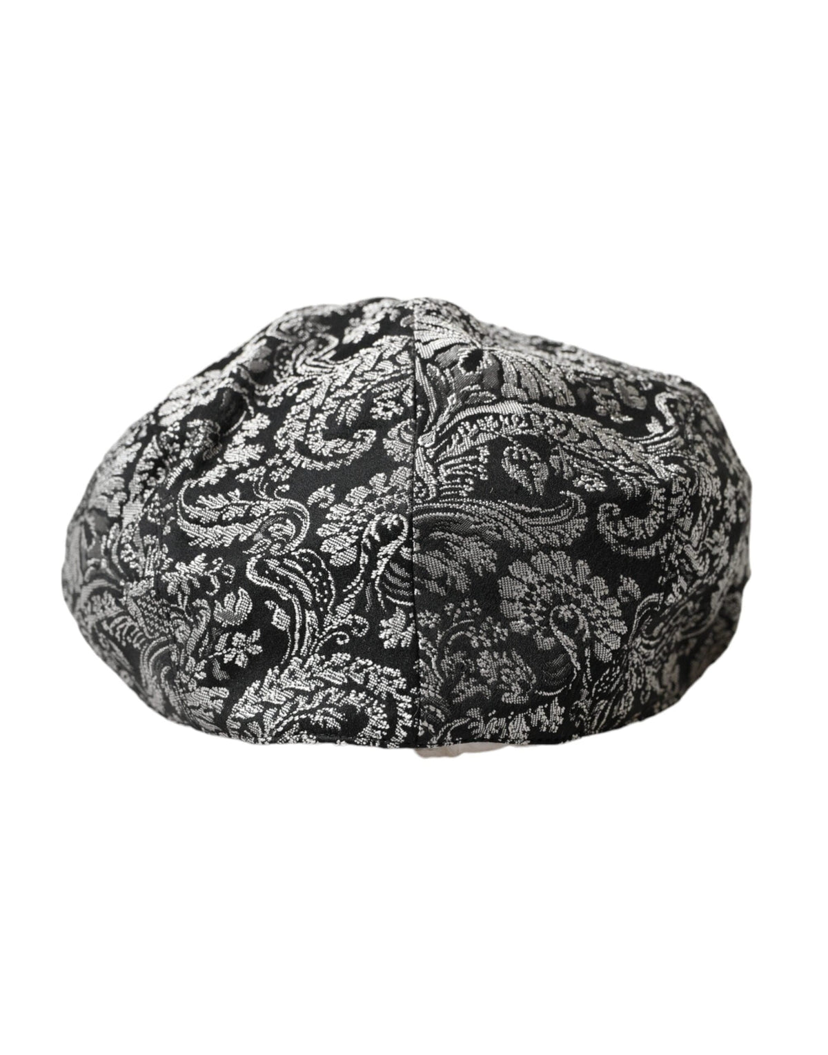 Chapeau Gavroche Dolce &amp; Gabbana en Jacquard Floral Noir et Argent pour Homme