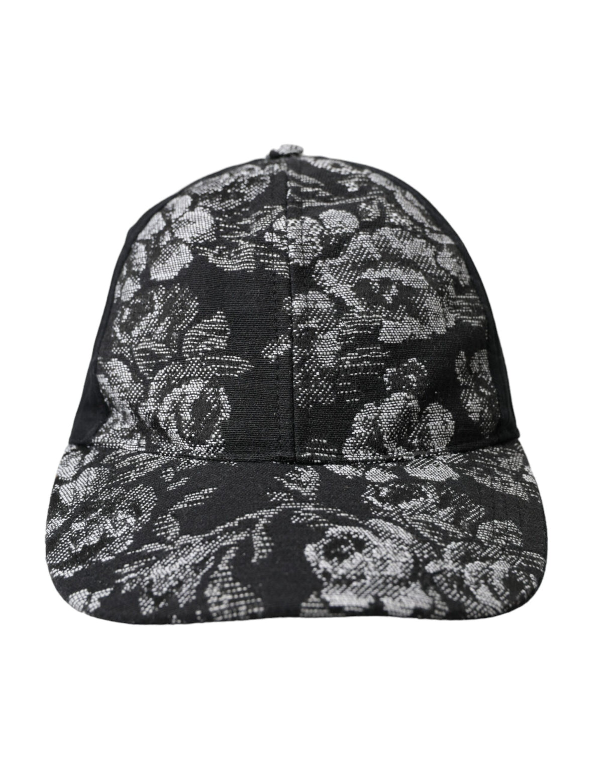 Gorra de béisbol con estampado floral en plata y negro de Dolce &amp; Gabbana para hombre