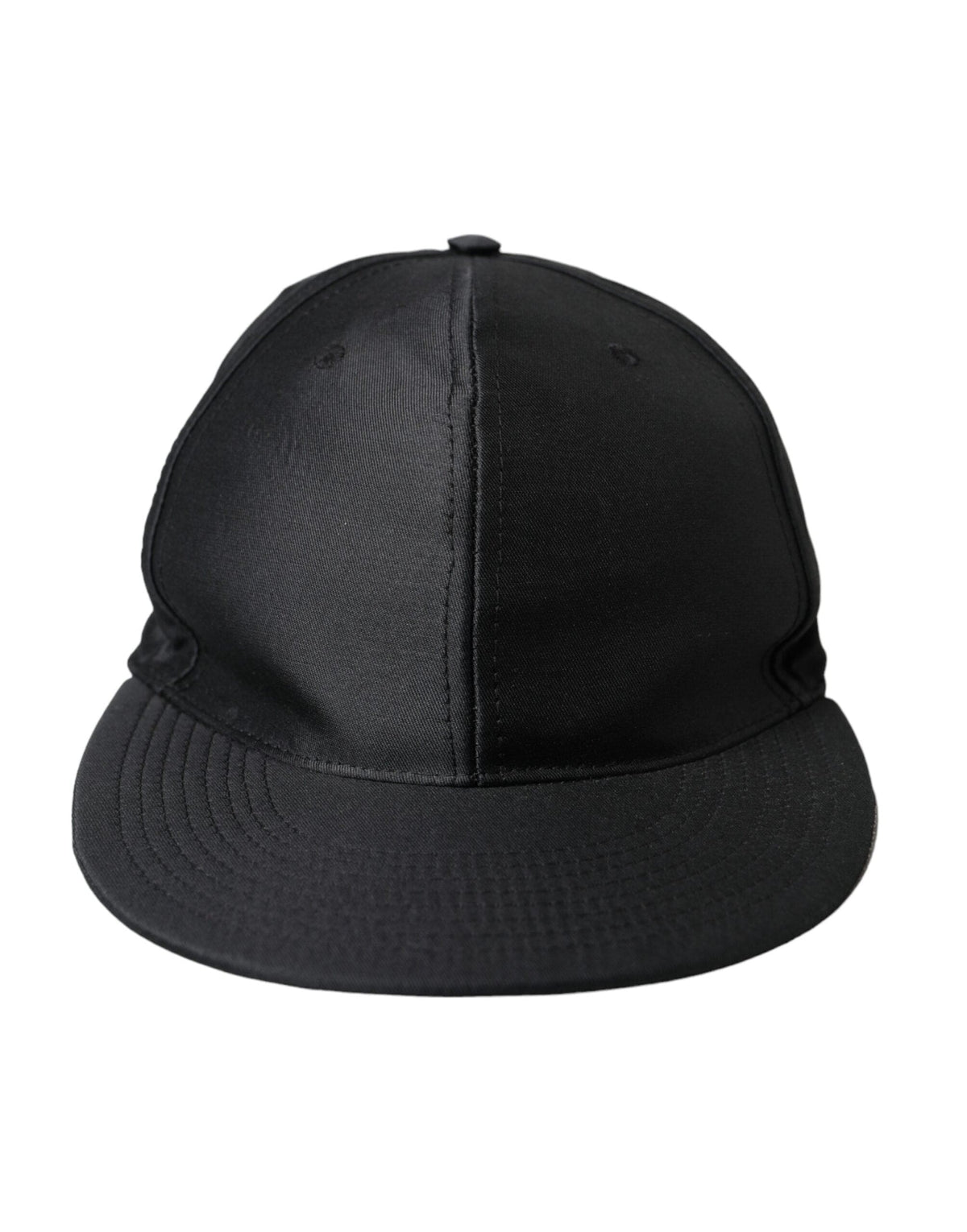 Casquette de baseball en coton et soie noire Dolce &amp; Gabbana pour hommes