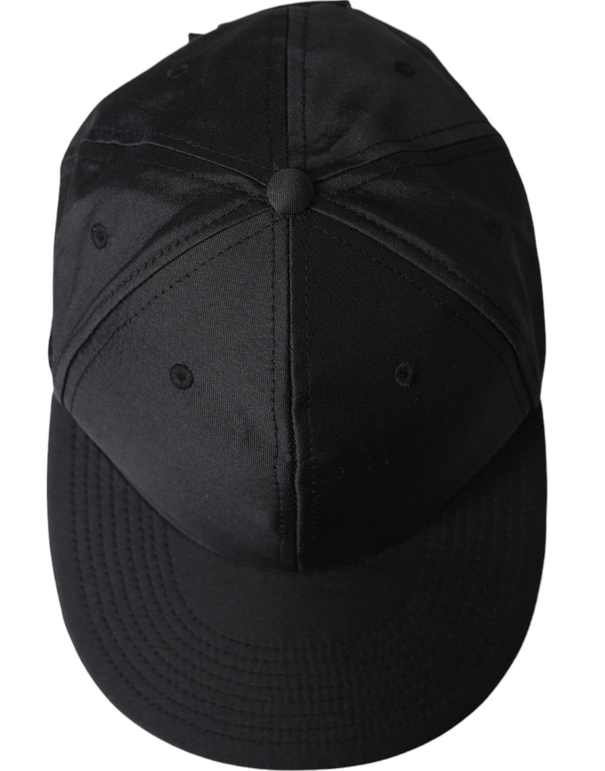 Gorra de béisbol con logotipo de algodón y seda negra de Dolce &amp; Gabbana para hombre