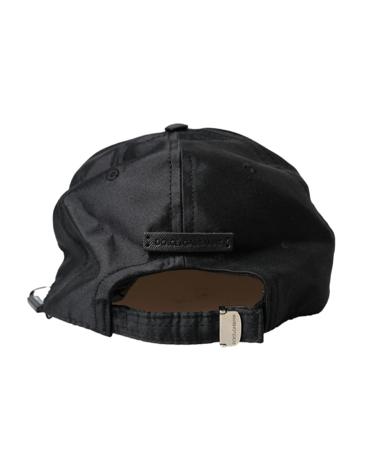 Casquette de baseball en coton et soie noire Dolce &amp; Gabbana pour hommes