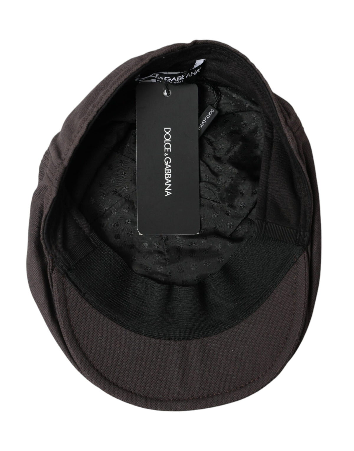 Gorra de vendedor de periódicos de tela de nailon marrón de Dolce &amp; Gabbana para hombre