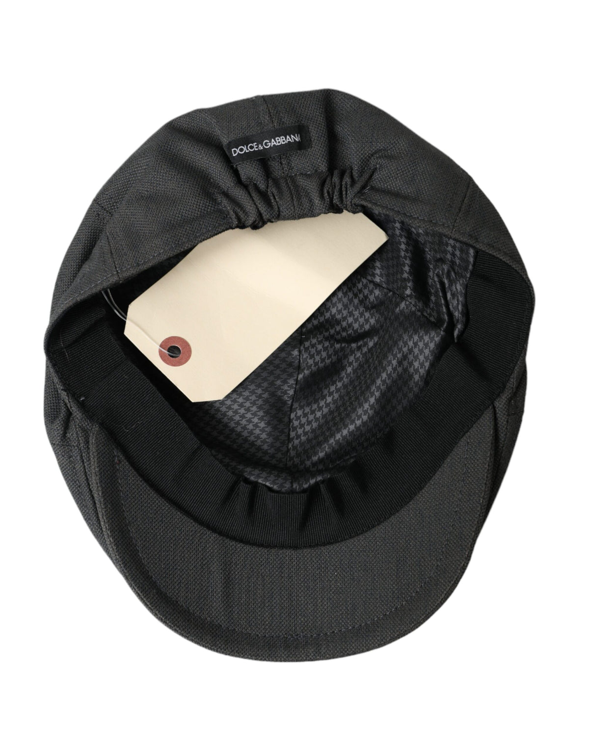 Gorra de vendedor de periódicos Dolce &amp; Gabbana de tela de nailon gris oscuro para hombre