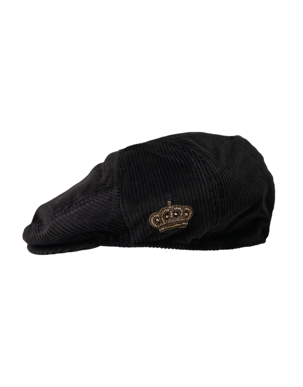 Gorra de pana negra con corona tipo vendedor de periódicos Dolce &amp; Gabbana para hombre