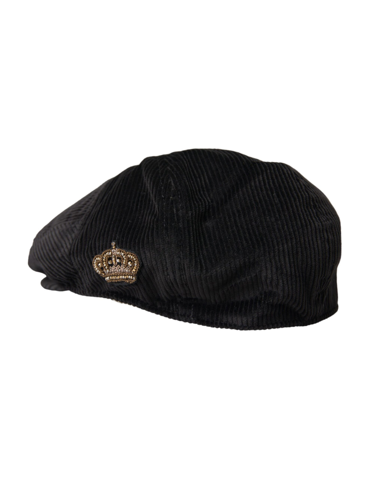 Gorra de pana negra con corona tipo vendedor de periódicos Dolce &amp; Gabbana para hombre