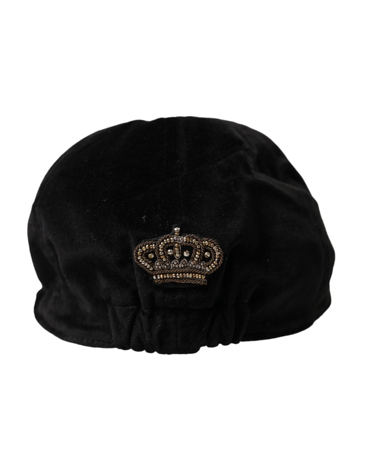 Dolce &amp; Gabbana Casquette Gavroche en Coton Black Crown pour Homme