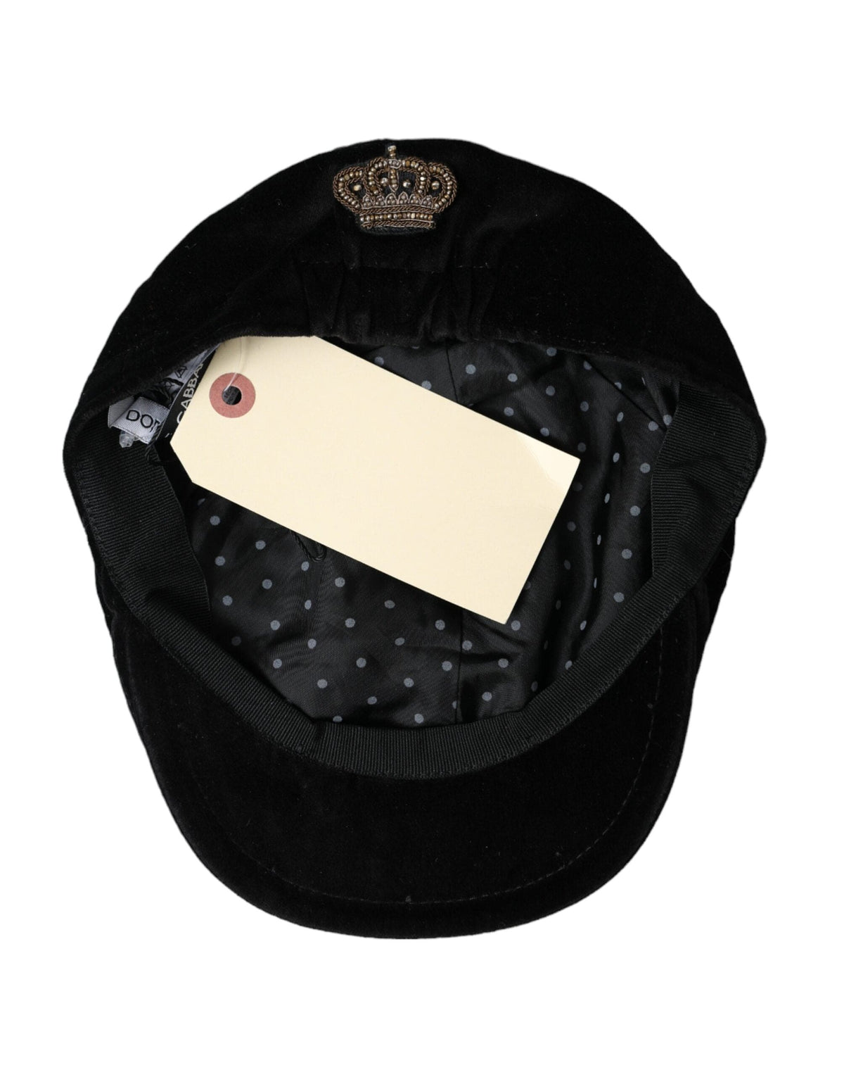 Dolce &amp; Gabbana Casquette Gavroche en Coton Black Crown pour Homme