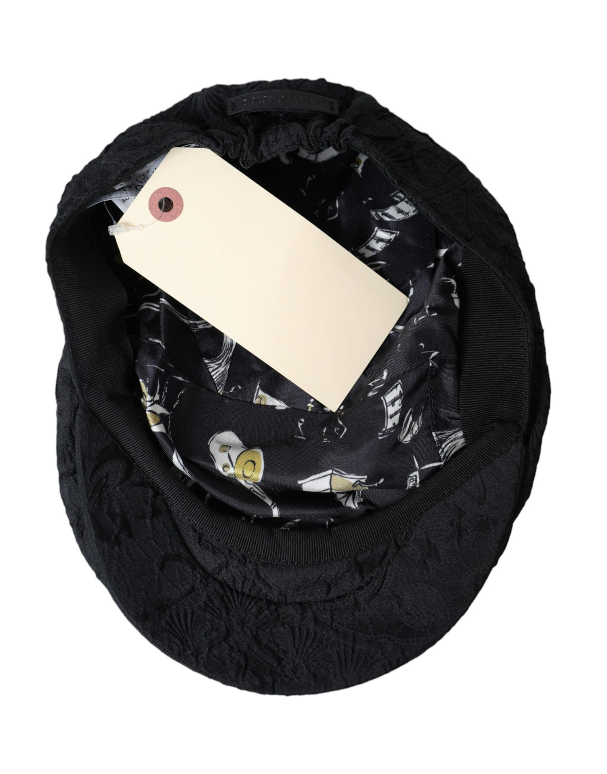 Chapeau Gavroche Dolce &amp; Gabbana en Brocart Floral Noir pour Homme