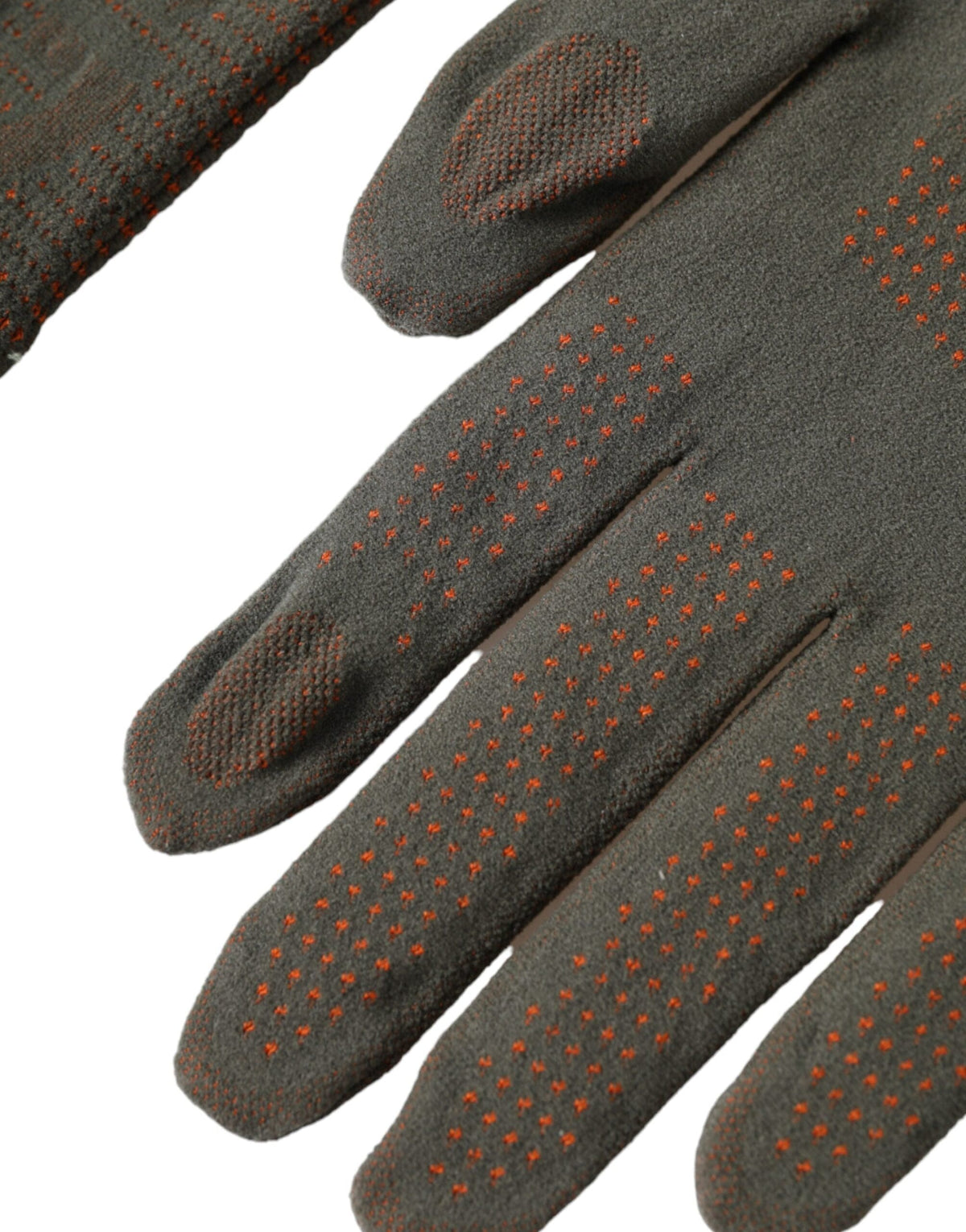 Gants en coton stretch marron Dolce &amp; Gabbana longueur poignet