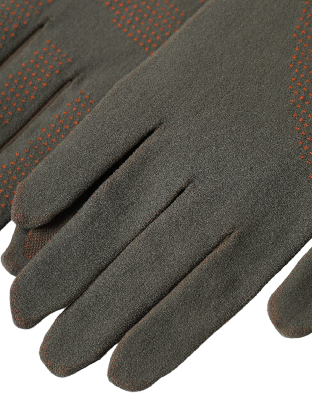 Gants en coton stretch marron Dolce &amp; Gabbana longueur poignet