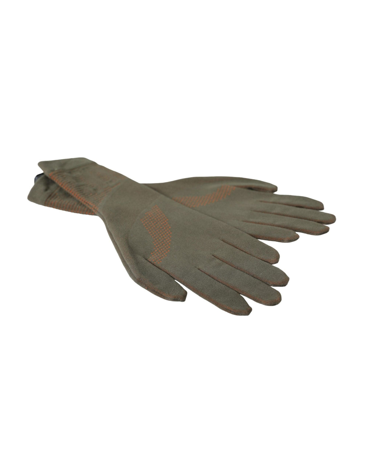 Gants en coton stretch marron Dolce &amp; Gabbana longueur poignet