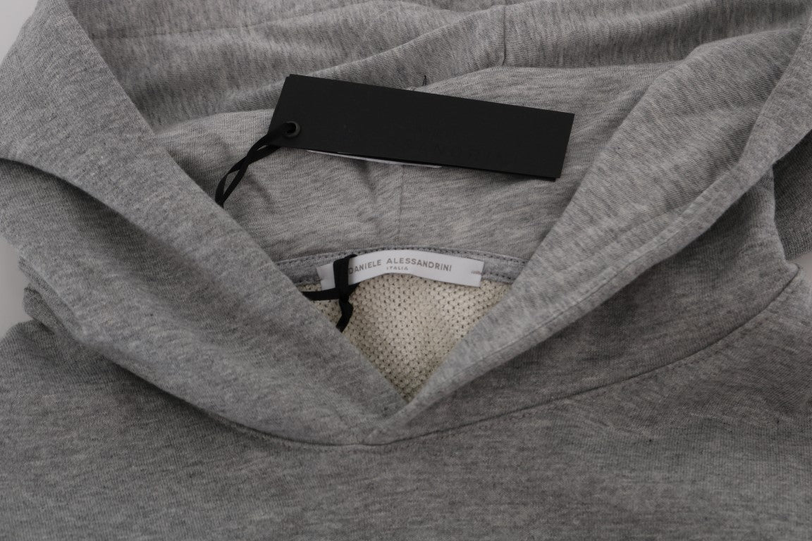 Pull à capuche en coton gris sophistiqué de Daniele Alessandrini