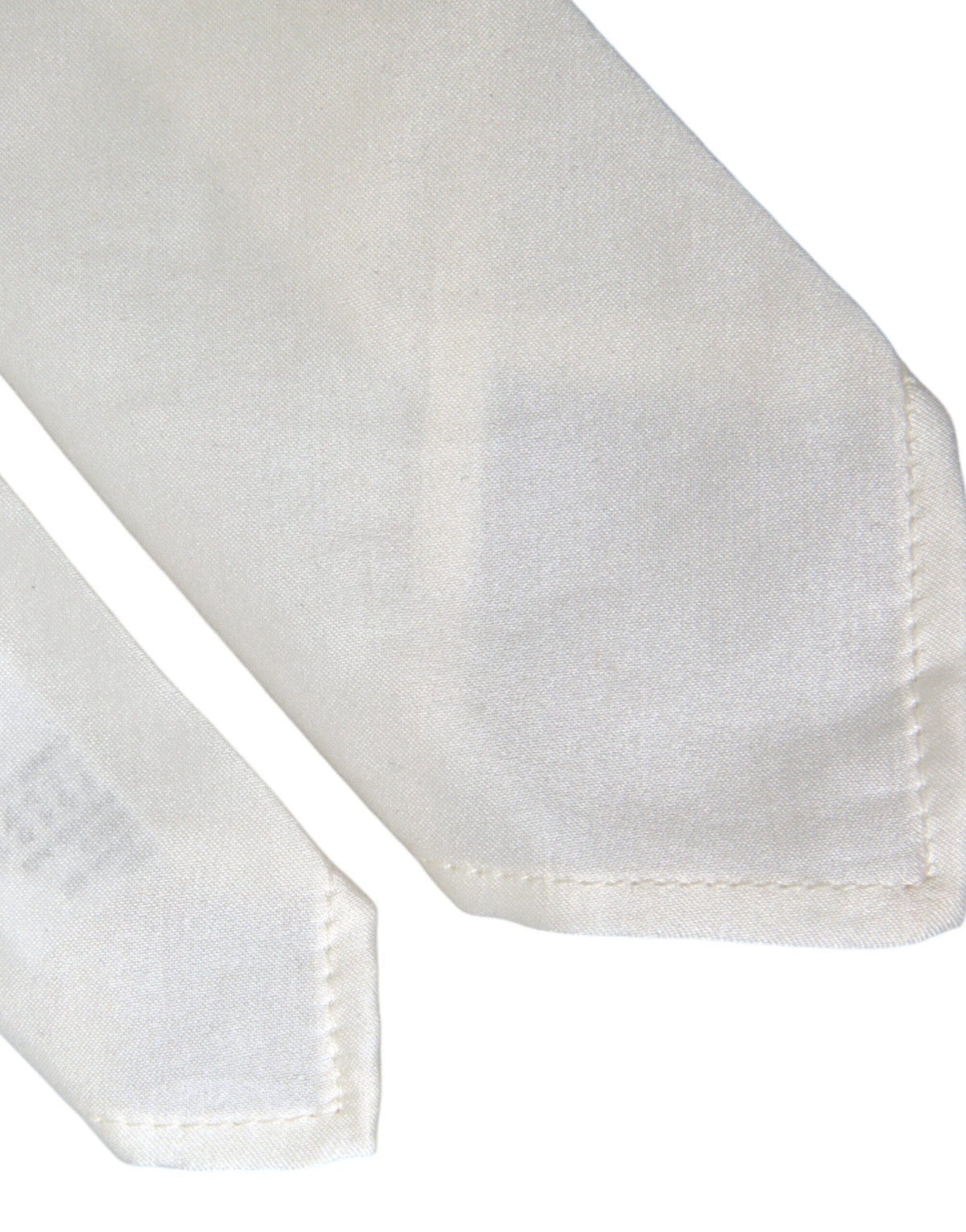 Dolce & Gabbana White Silk Blend Adjustable Tie Men