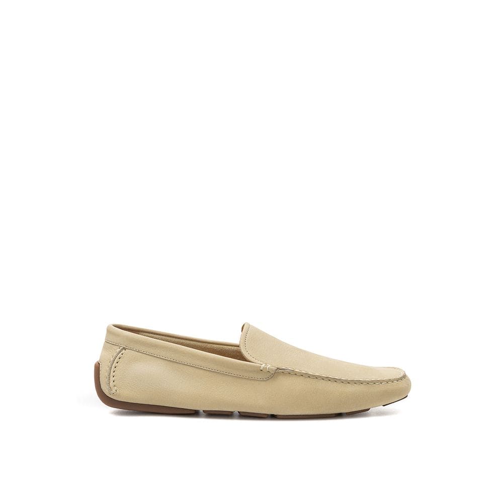 Mocassins en cuir beige Bally