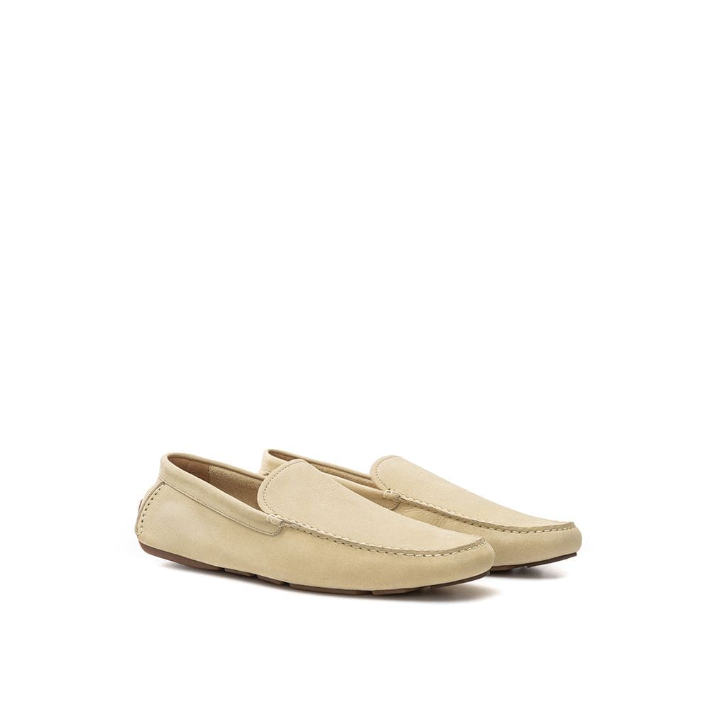 Mocassins en cuir beige Bally