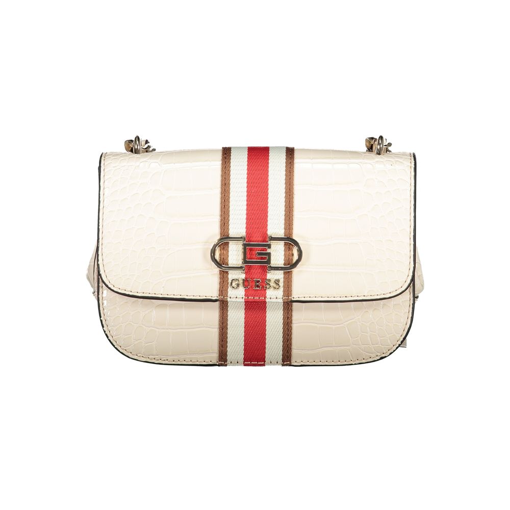 Bolso de mano beige de polietileno Guess Jeans