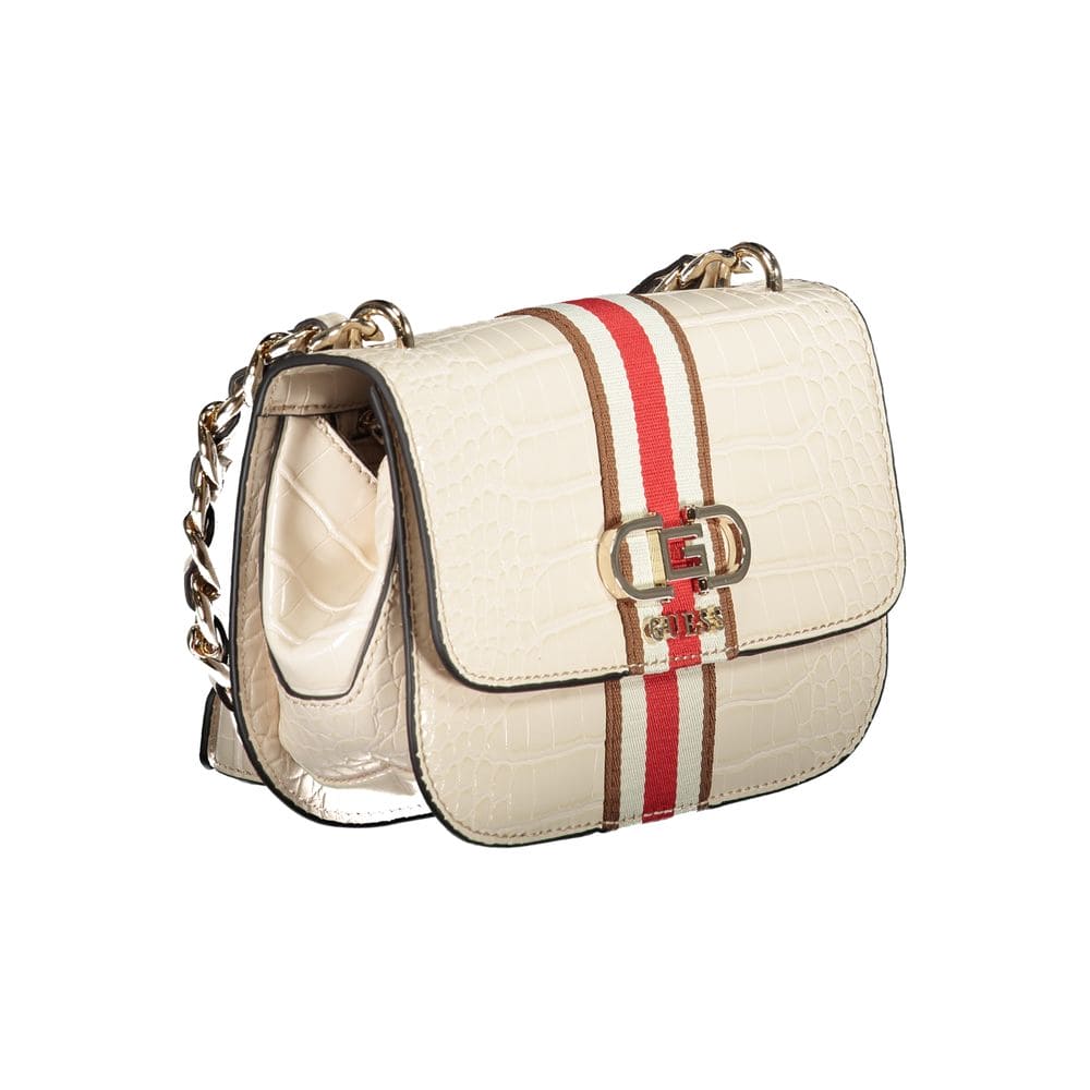 Bolso de mano beige de polietileno Guess Jeans