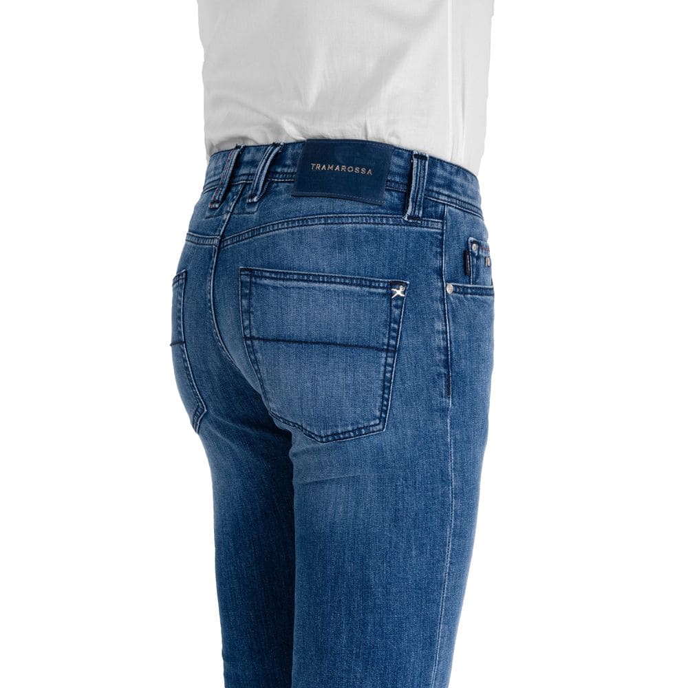 Jean et pantalon en coton bleu Tramarossa