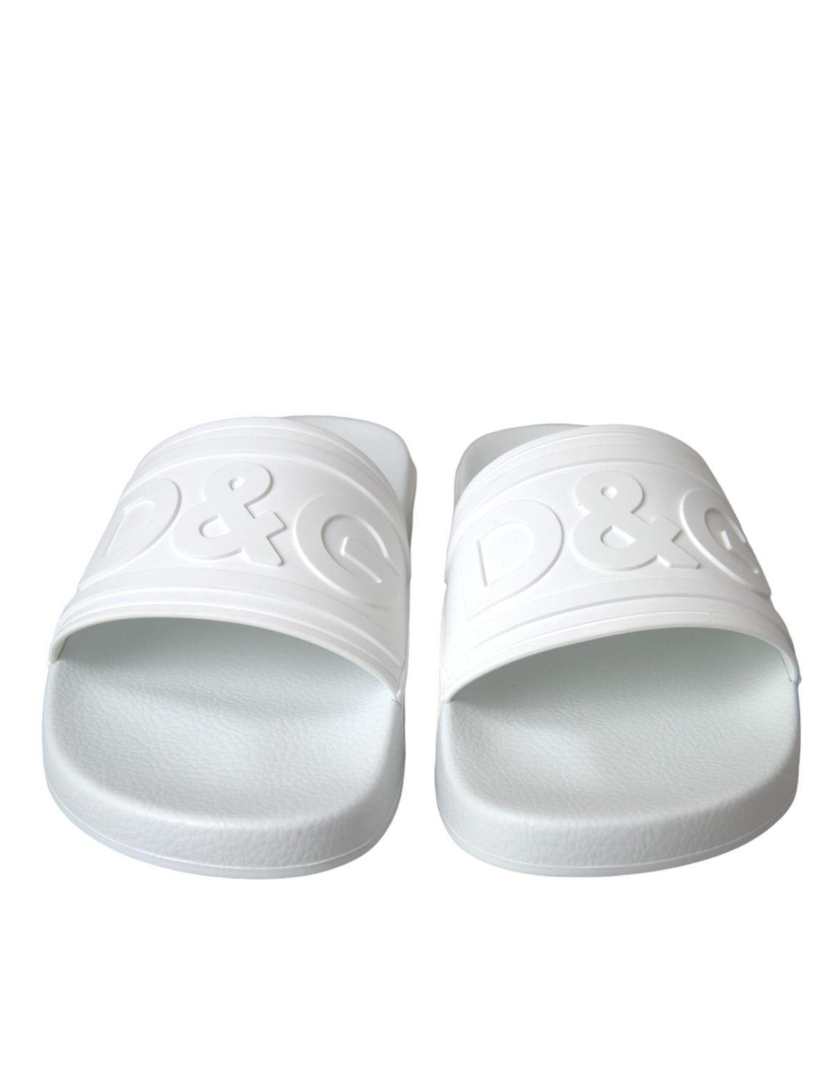 Sandales à enfiler en caoutchouc blanc Dolce &amp; Gabbana Chaussures de plage