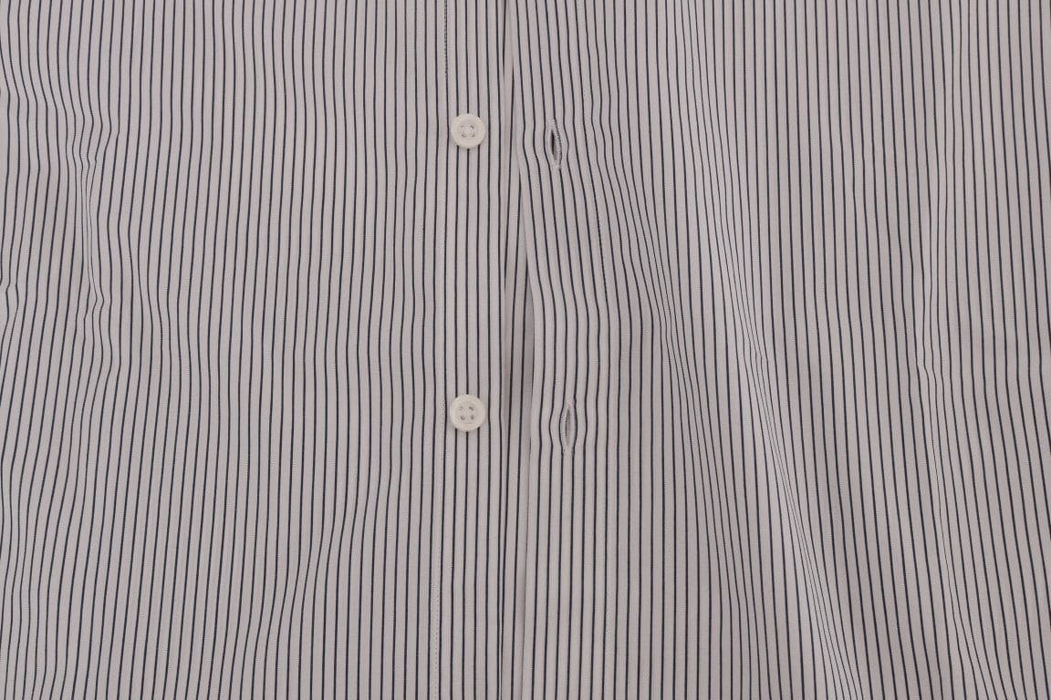 Camisa informal elegante de rayas blancas y azules de Frankie Morello