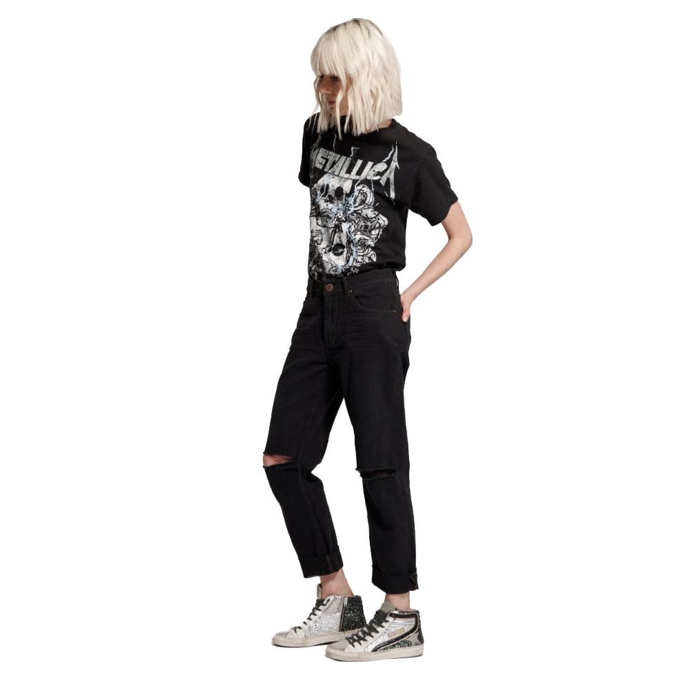 Jean et pantalon en coton noir One Teaspoon