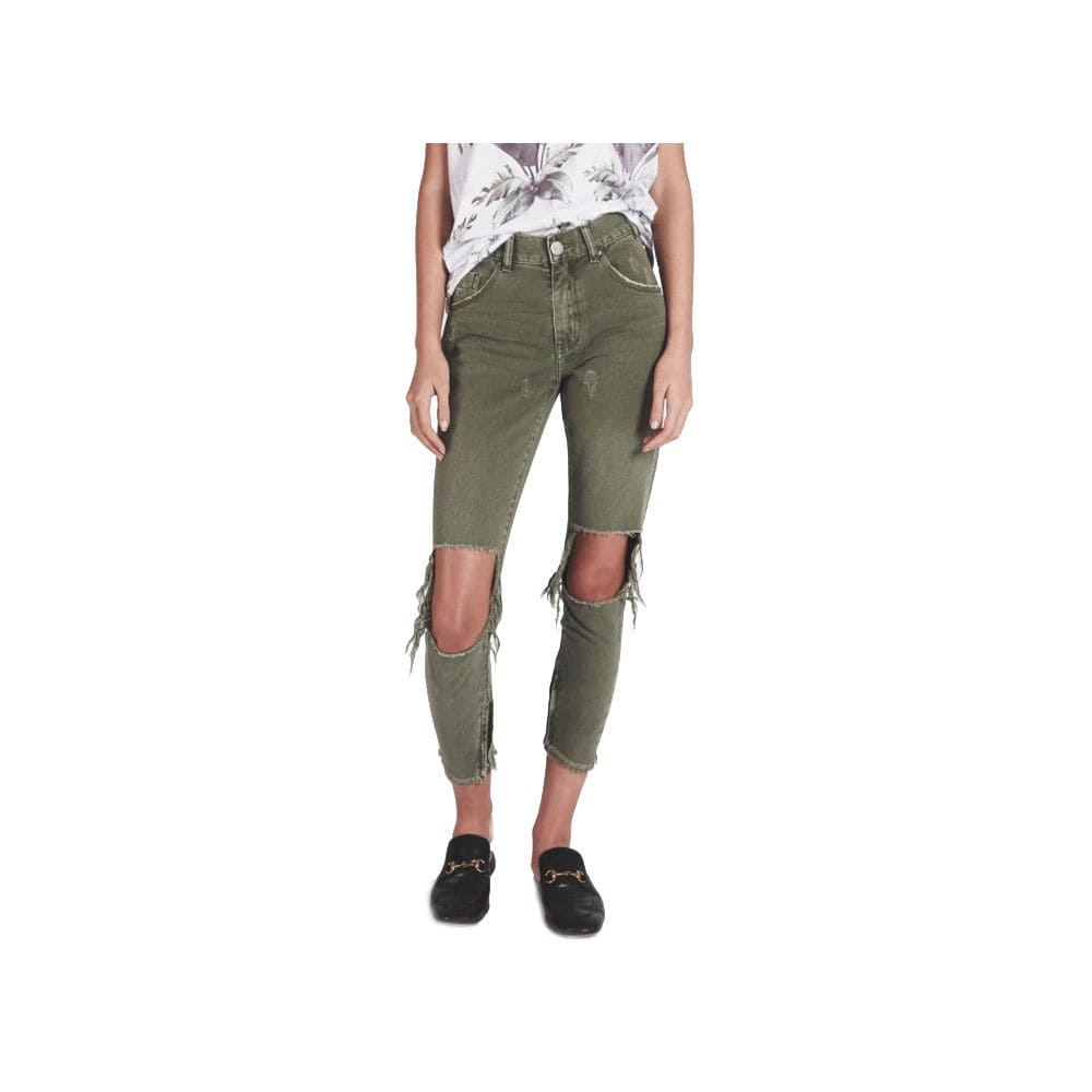 Jean et pantalon en coton vert One Teaspoon