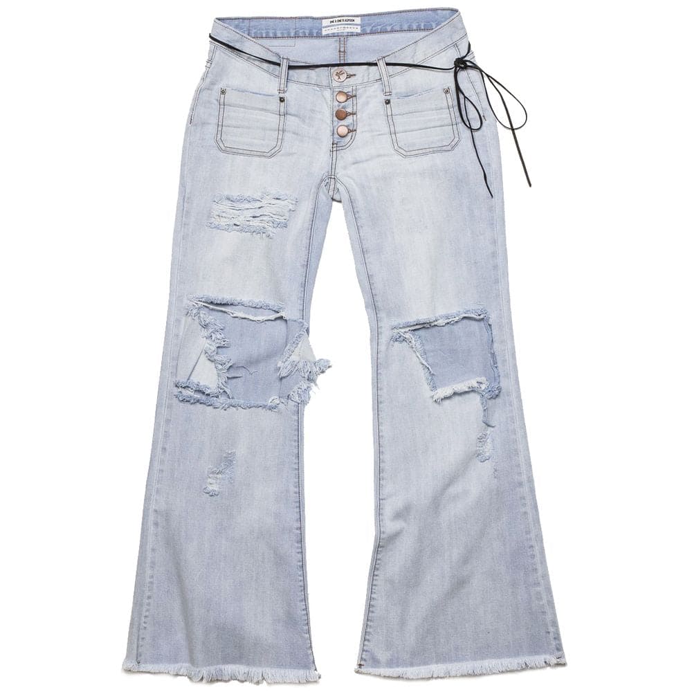 Jean et pantalon en coton bleu clair One Teaspoon