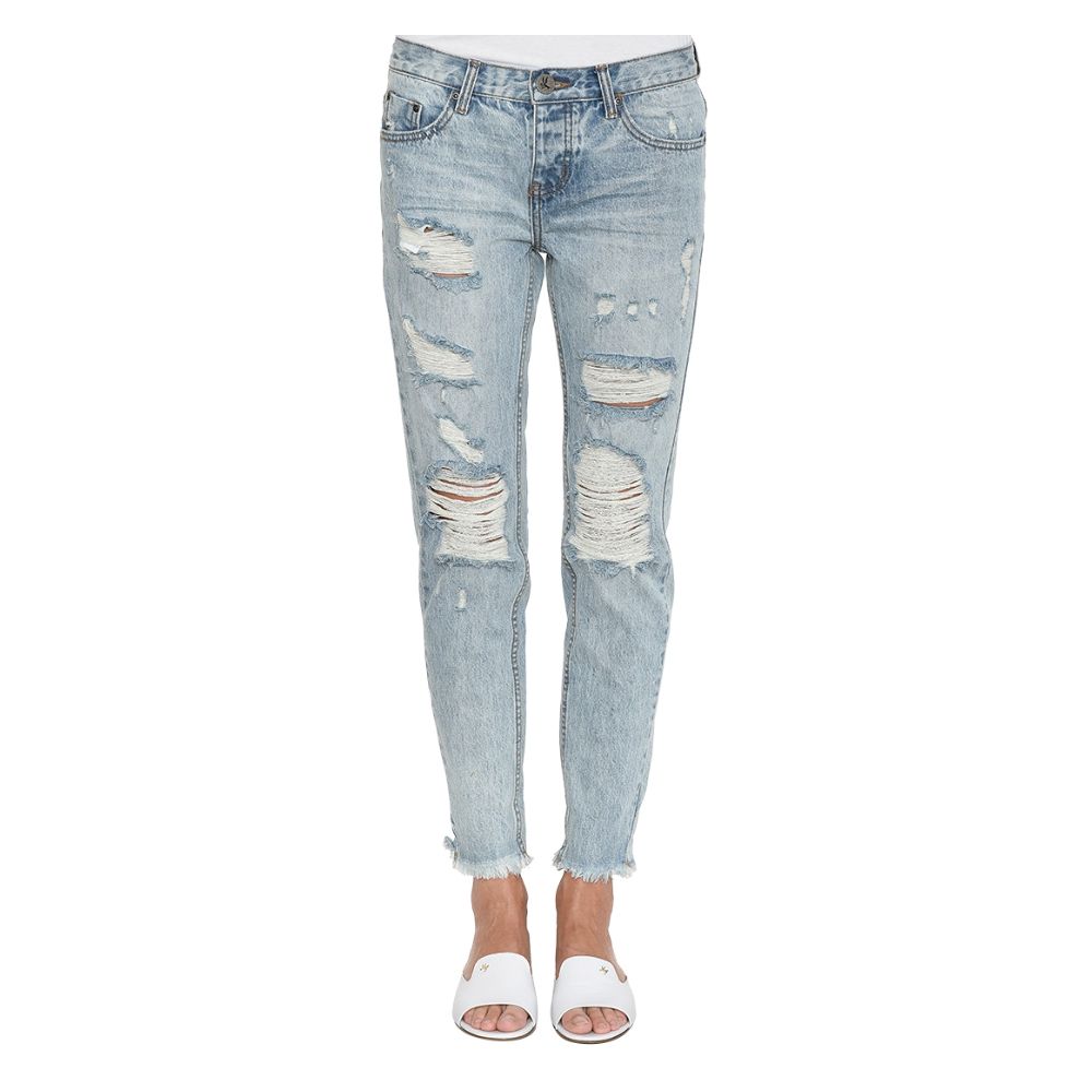 Jean et pantalon en coton bleu clair One Teaspoon