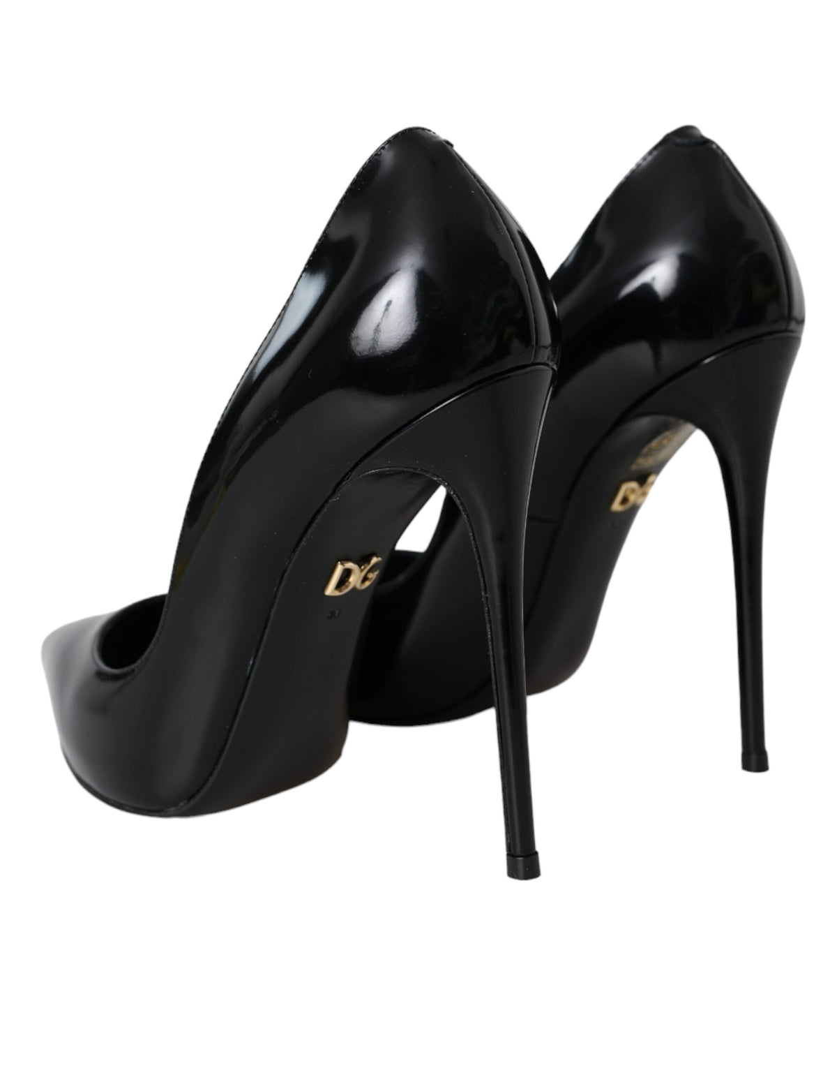 Dolce & Gabbana Black Patent Leather High Heels Pumps Shoes