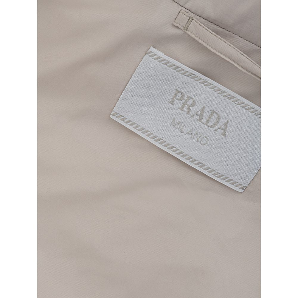 Chaqueta de poliéster gris Prada