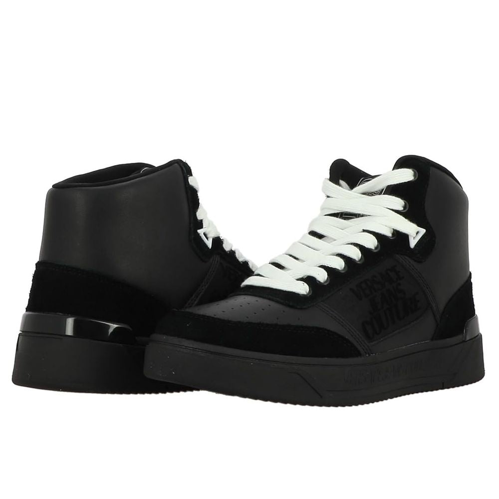 Zapatillas de piel de becerro de color negro de Versace Jeans